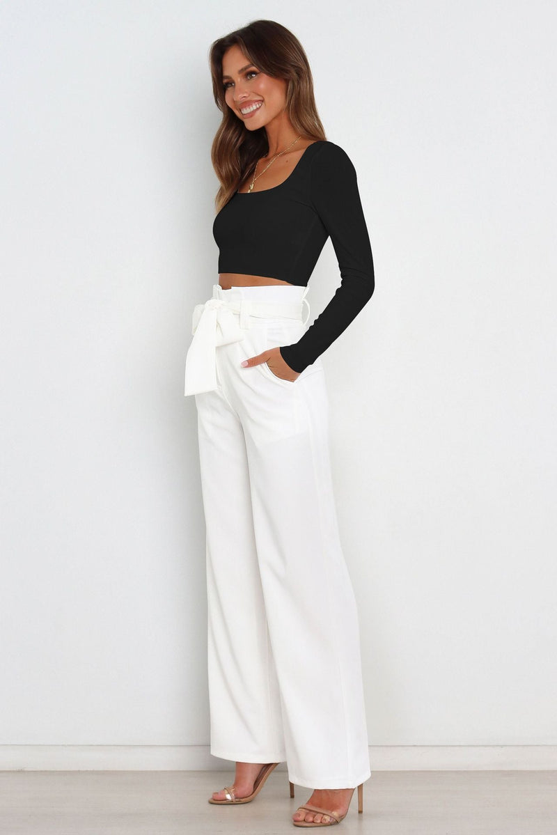 Calça Wide Leg La Lide com Amarração