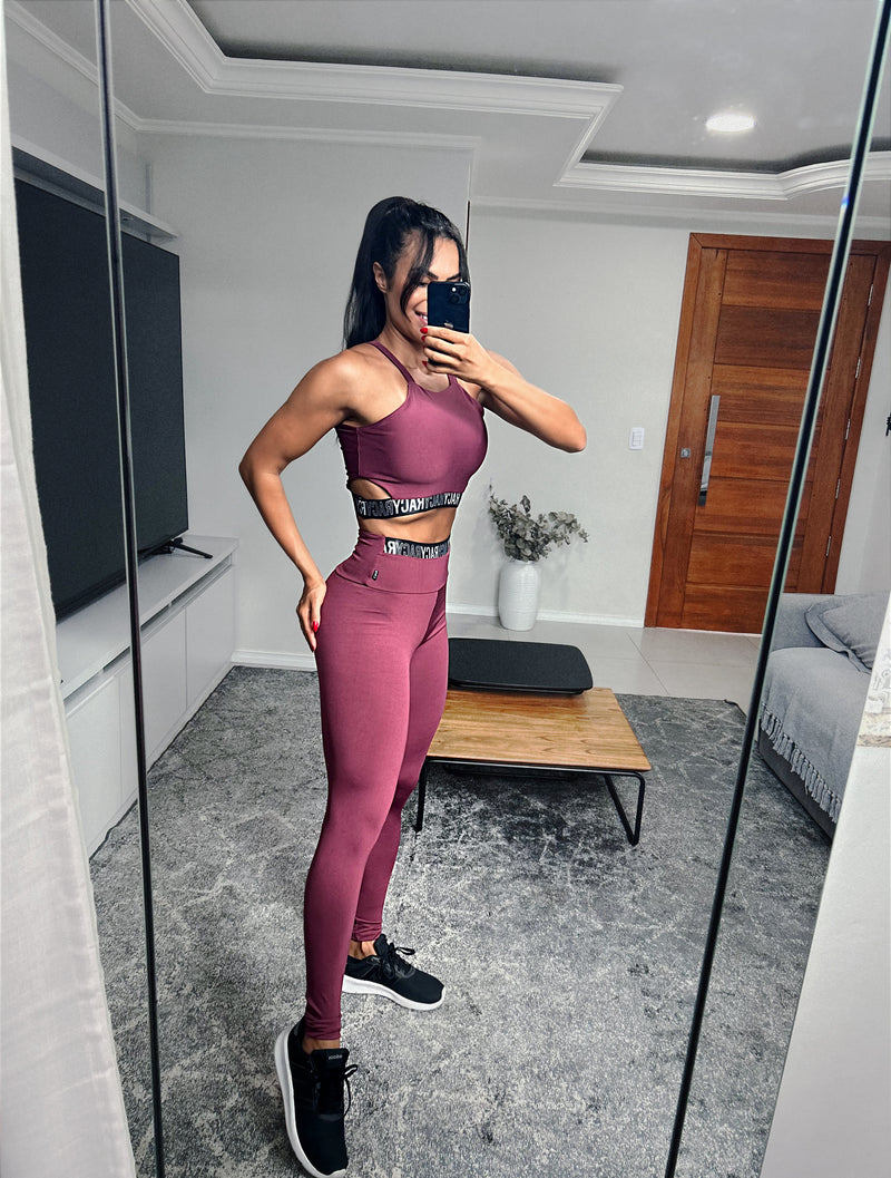 Conjunto Feminino Fitness Racy Pro | Cropped e Calça Legging